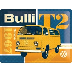 Placa metalica - Volkswagen T2 Bulli - 30x40 cm
